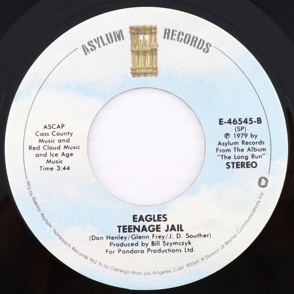 Eagles Heartache Tonight/Teenage Jail 1979 45 rpm 7" Single Vinyl Record E-46545 - Picture 3 of 7